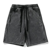 Retro Washed Knit Casual Short